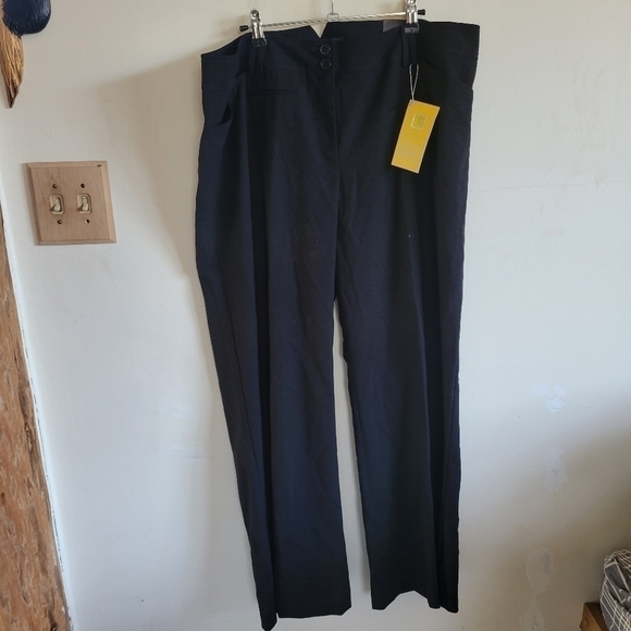 NWT Lane Bryant Houstan Wide Leg Pant Black Size 5 - Picture 1 of 9